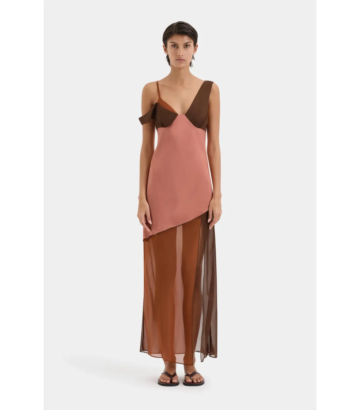 Sir The Label Halcyon Midi Dress in Almond Splice Size 1 / AU 8 for rent on The Volte - main image