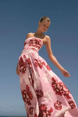 Aje Behold Maxi Dress in Pink Boldly Blooming Size AU 14 for rent on The Volte - image 5