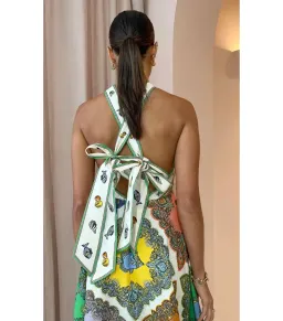 Alemais Trippy Troppo Halter Midi Dress in Multi Size AU 6 for rent on The Volte - image 4