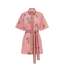 Alemais Timmy Embroidered Mini Dress Pink Size AU 10 for rent on The Volte - image 4