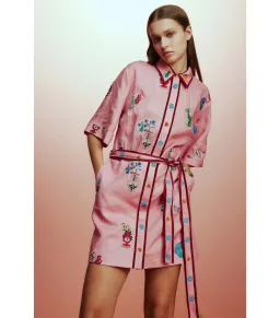 Alemais Timmy Embroidered Mini Dress Pink Size AU 10 for rent on The Volte - image 2
