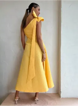 Rachel Gilbert Emiliano Dress In Lemon Drop Yellow Size AU 16 for rent on The Volte - image 10