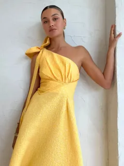 Rachel Gilbert Emiliano Dress In Lemon Drop Yellow Size AU 16 for rent on The Volte - image 8