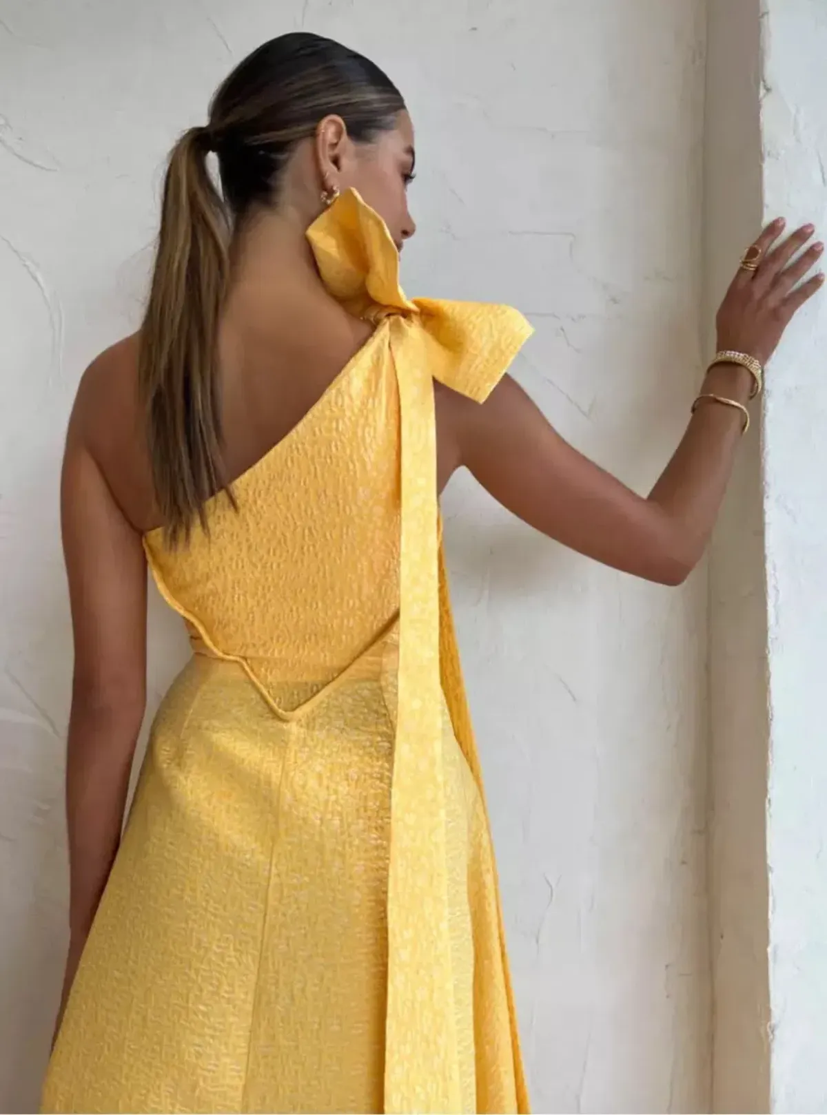 Rachel Gilbert Emiliano Dress In Lemon Drop Yellow Size AU 16 - Image 9
