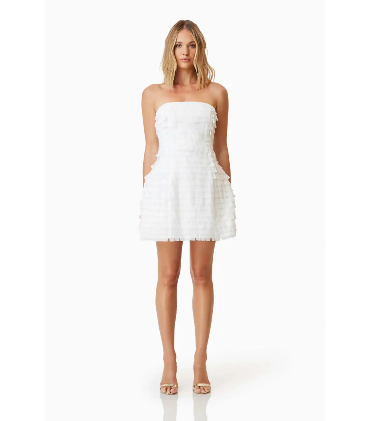 Elliatt Hailey Strapless Mini Party Dress in White Size AU 8 - Image 1