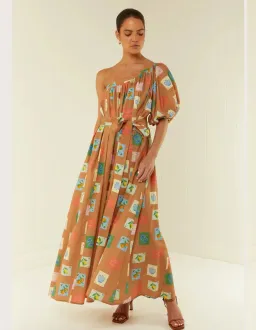 Palm Noosa Lotus Maxi Dress Brown Emblem Size 12 for rent on The Volte - image 4