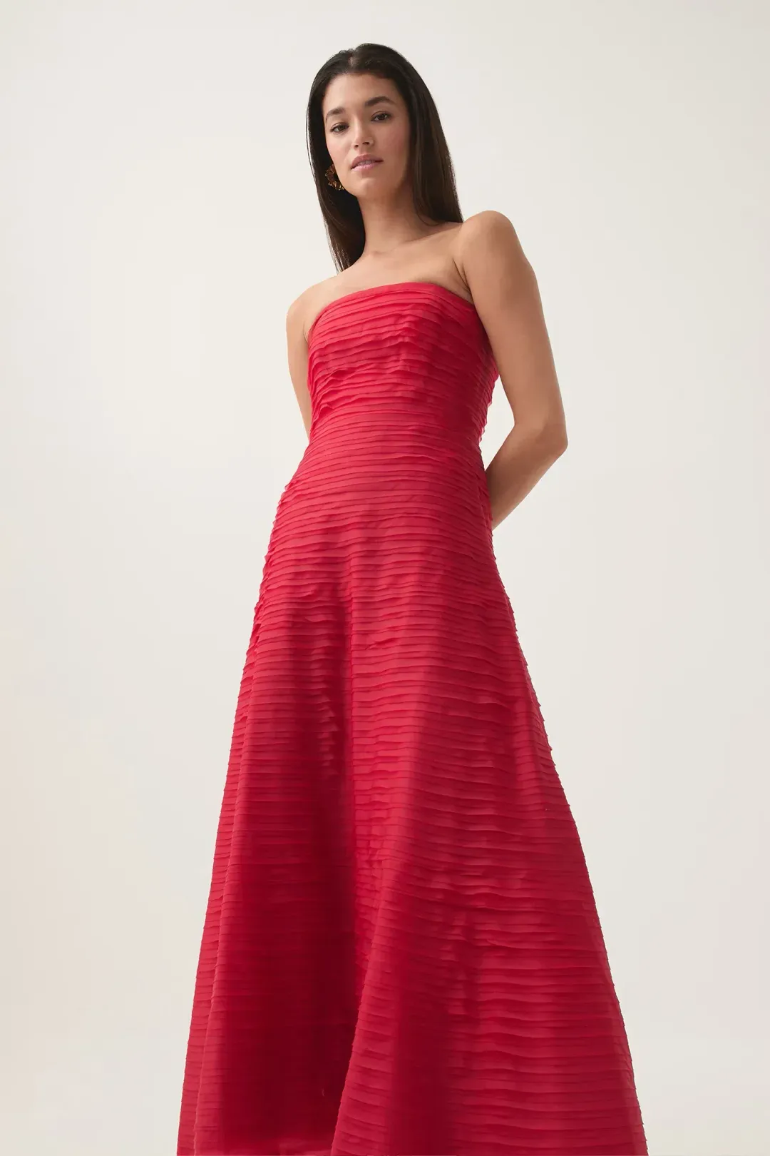 Aje Soundscape Maxi Dress in Scarlet Red Size 16 for rent on The Volte - main image