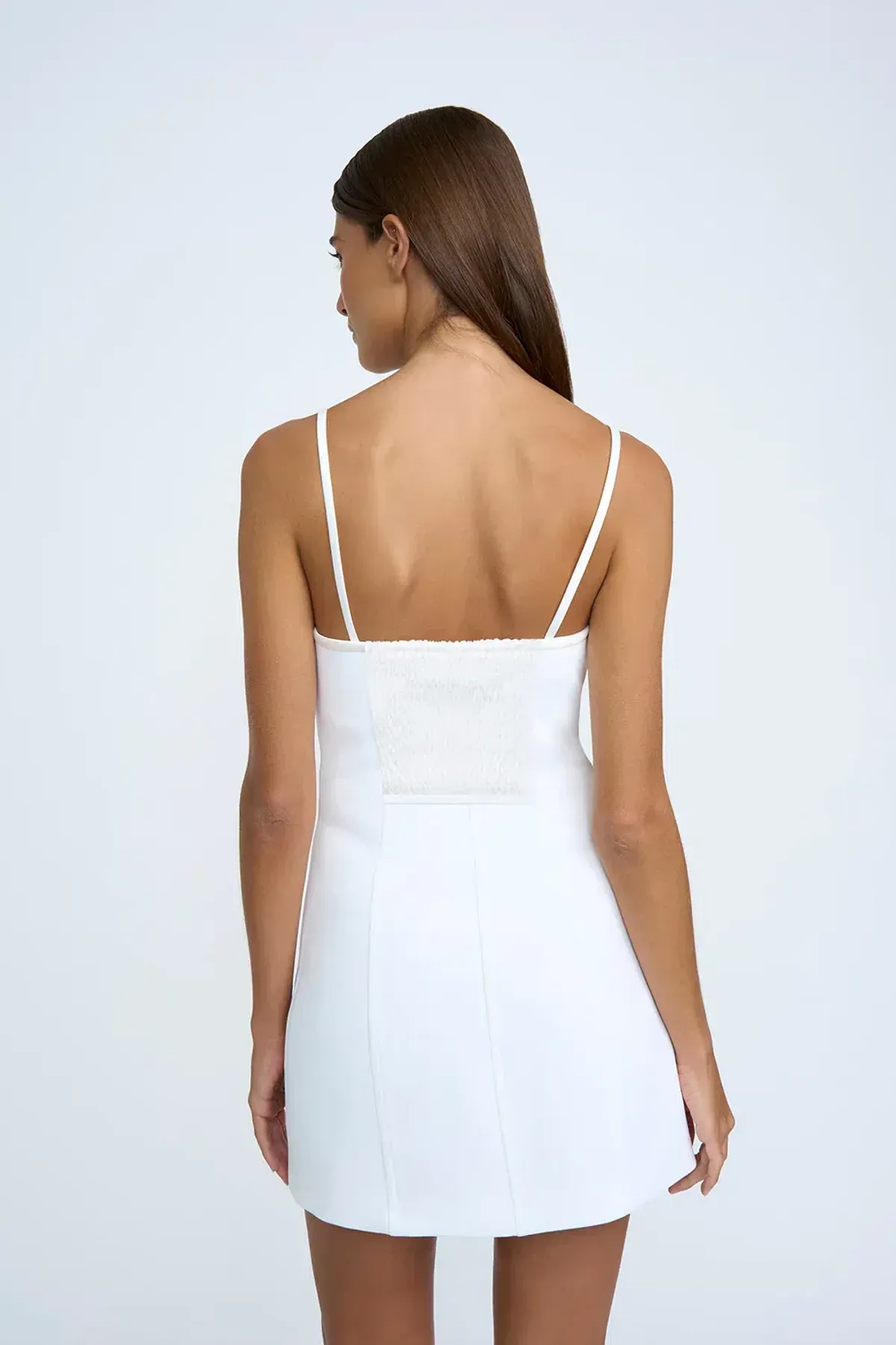 By Johnny Bettina Bow Shift Mini Dress Ivory Size 8 - Image 3