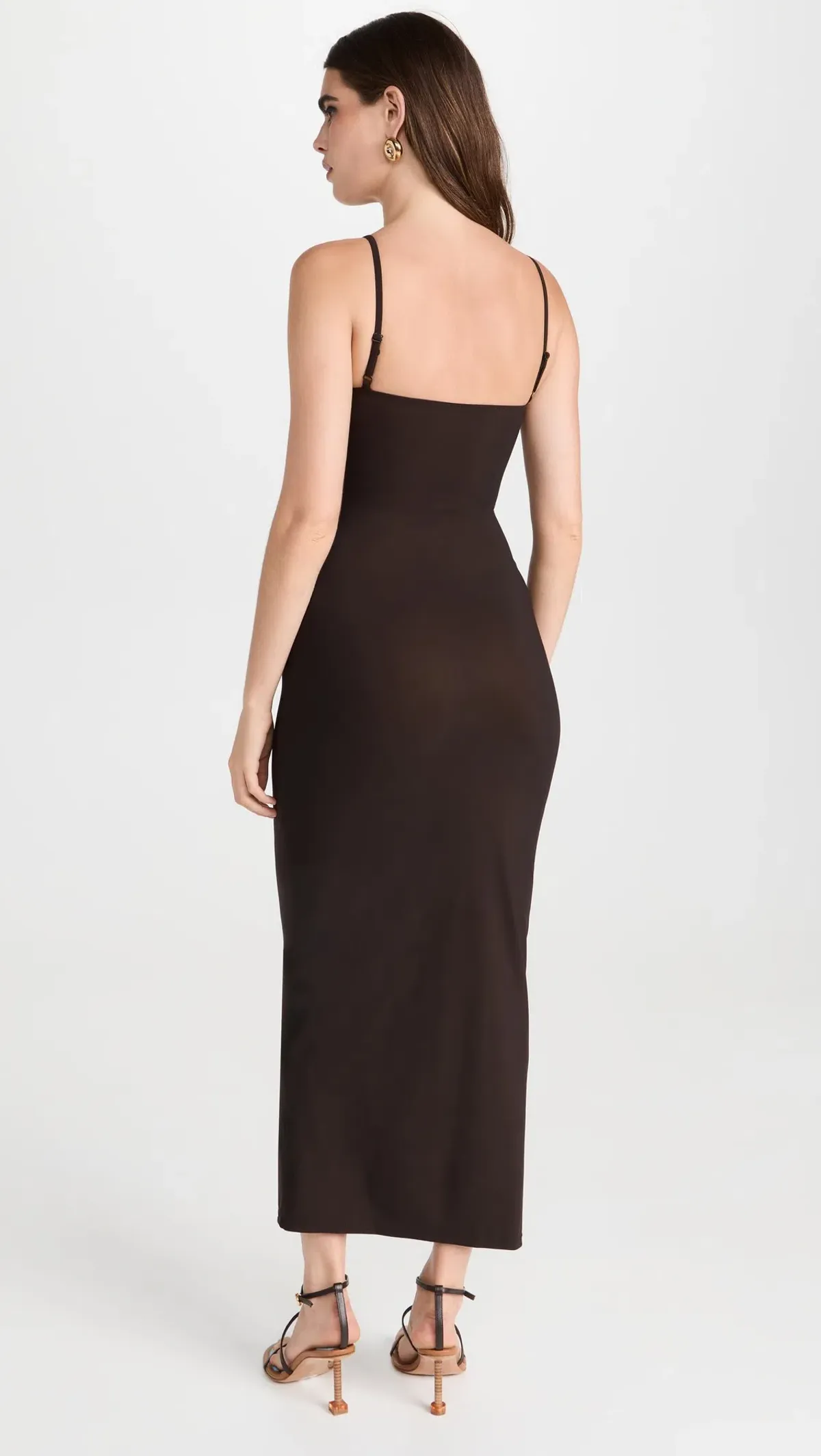Christopher Esber Pierced Orbit Cutout Midi Dress in Chocolate Brown Size 6 - Image 3