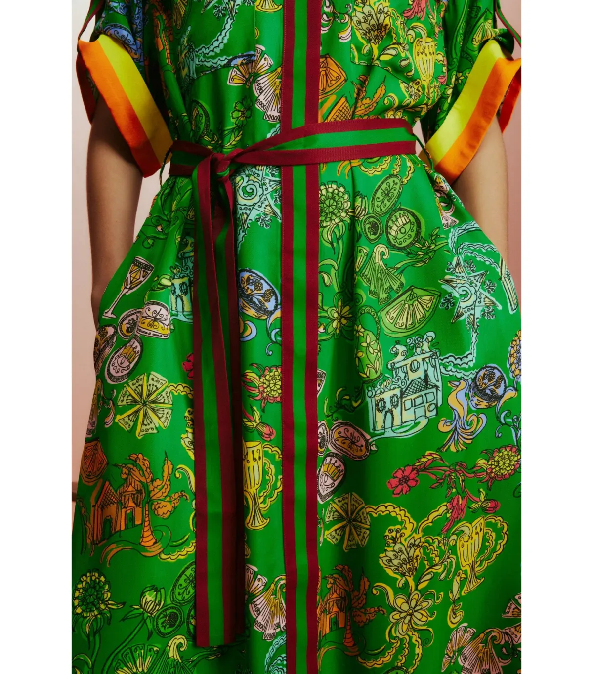 Alemias Fiesta Shirt Dress Green Size AU 10 - Image 2