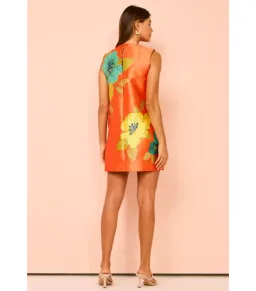 Alemais Piato Mini Dress Orange/Floral Size AU 8 for rent on The Volte - image 4