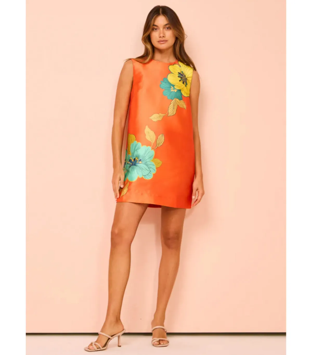 Alemais Piato Mini Dress Orange/Floral Size AU 8 for rent on The Volte - main image