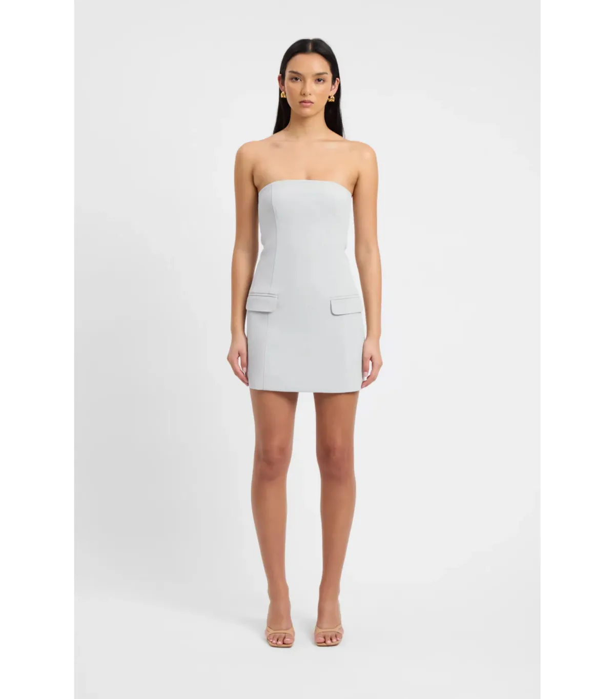 Kookai Ariel Pocket Mini Dress in Soft Grey Size 38 / AU 10 - Image 1