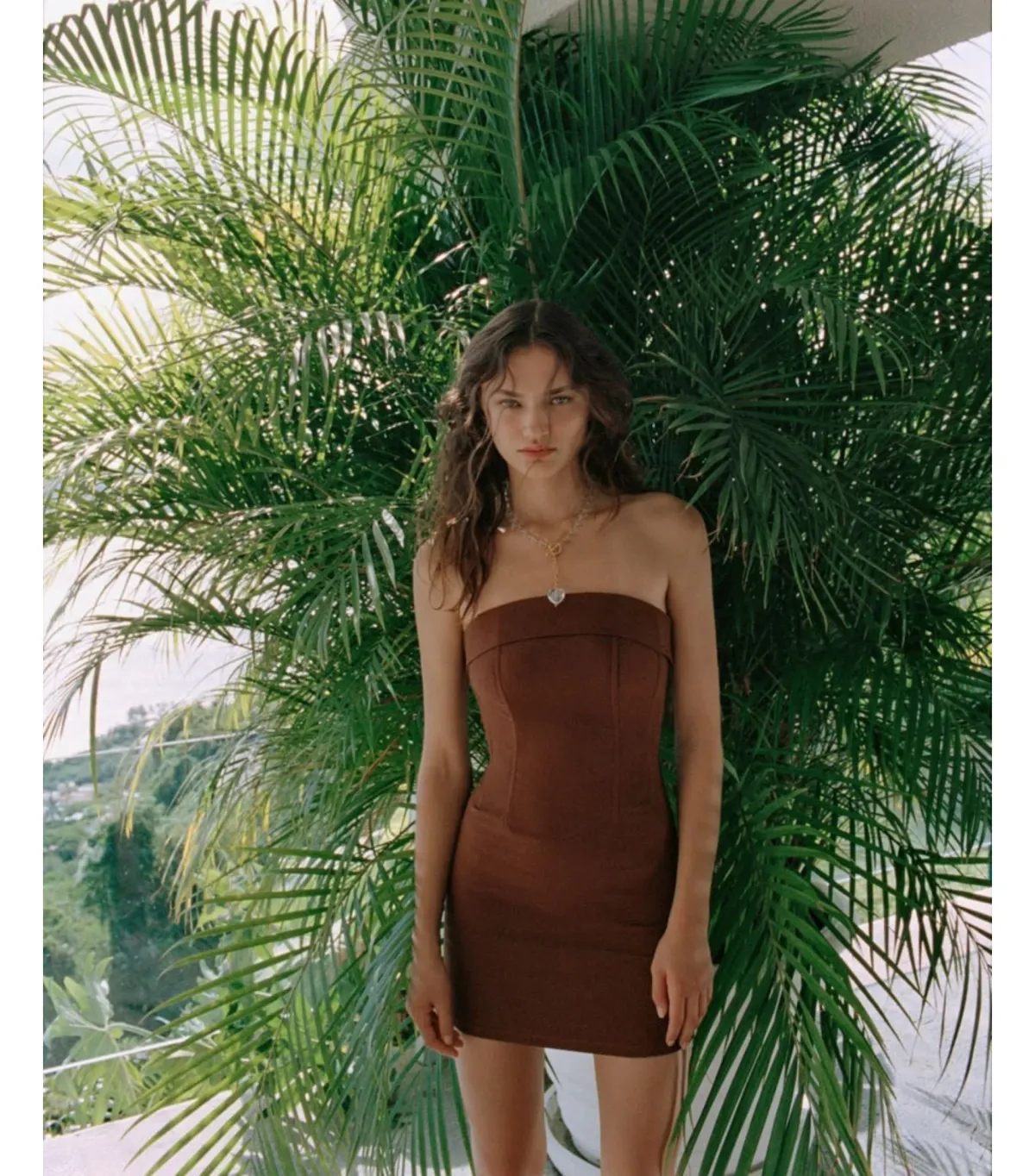 With Jéan Chloe Corset Dress in Chocolate Brown Size S / AU 8 - Image 2