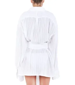 BAMBA SWIM Titan Shirt Dress in White Size S / AU 8 for rent on The Volte - image 7
