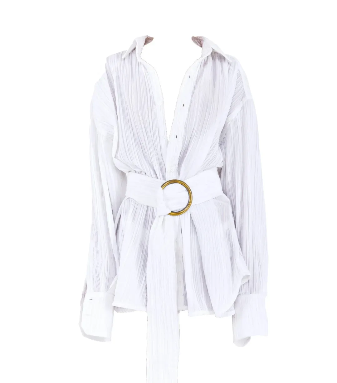 BAMBA SWIM Titan Shirt Dress in White Size S / AU 8 for rent on The Volte - main image