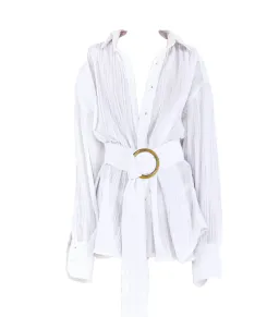 BAMBA SWIM Titan Shirt Dress in White Size S / AU 8 for rent on The Volte - image 8