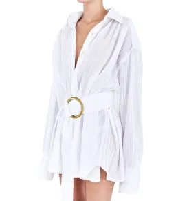 BAMBA SWIM Titan Shirt Dress in White Size S / AU 8 for rent on The Volte - image 6