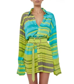 Bamba Swim Titan Shirt Dress in Reef Size S / AU 8 for rent on The Volte - image 3