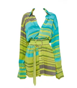 Bamba Swim Titan Shirt Dress in Reef Size S / AU 8 for rent on The Volte - image 6
