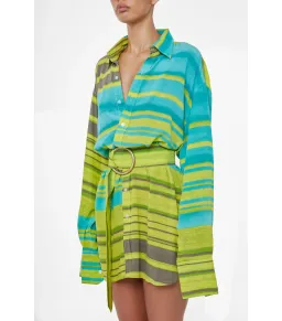 Bamba Swim Titan Shirt Dress in Reef Size S / AU 8 for rent on The Volte - image 4