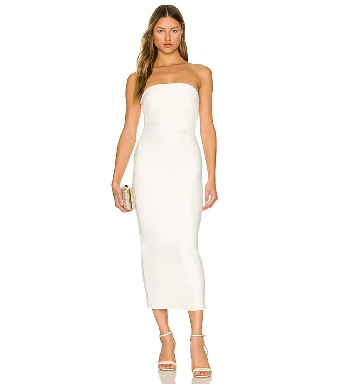Bec & Bridge Noa Midi Dress Ivory Size AU 10 for rent on The Volte - main image