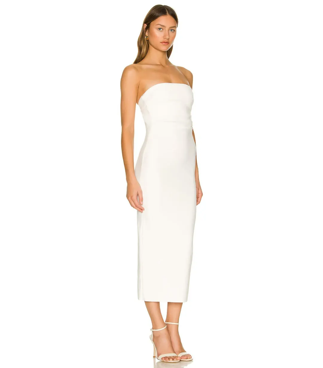 Bec & Bridge Noa Midi Dress Ivory Size AU 10 for rent on The Volte - main image