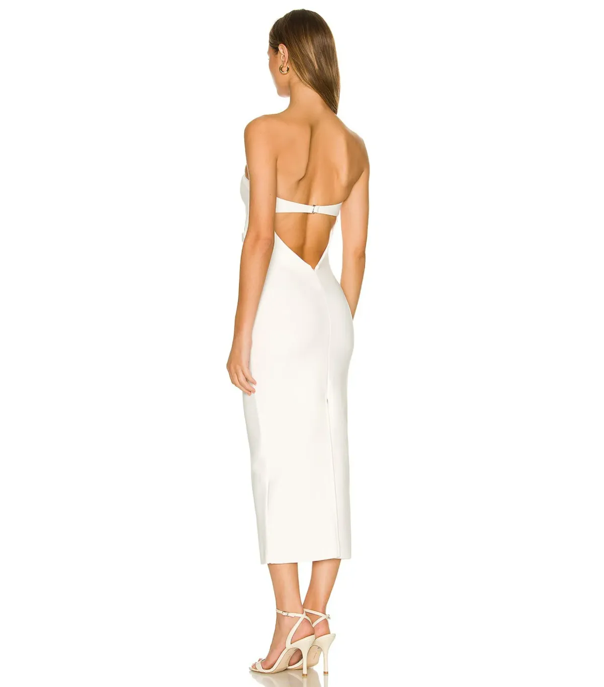 Bec & Bridge Noa Midi Dress Ivory Size AU 10 - Image 3