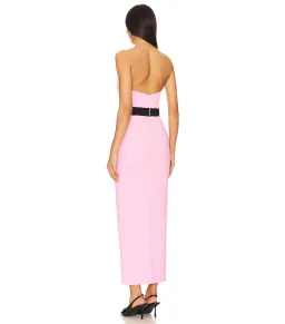 THE NEW ARRIVALS by İlkyaz Özel Noele Column Dress Baby Pink Size 10/M for rent on The Volte - image 3