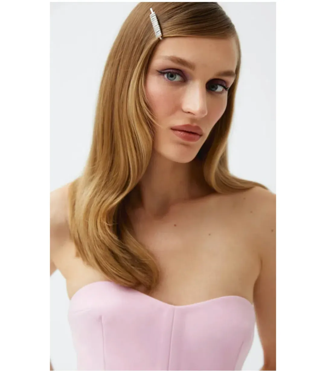 THE NEW ARRIVALS by İlkyaz Özel Noele Column Dress Baby Pink Size 10/M for rent on The Volte - main image