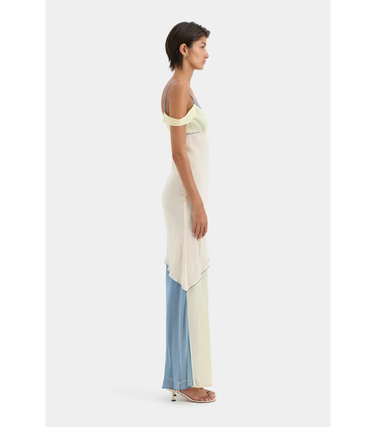 Sir The Label Thames Splice Midi Dress Ecru Multi Size 3 / AU 12 - Image 2