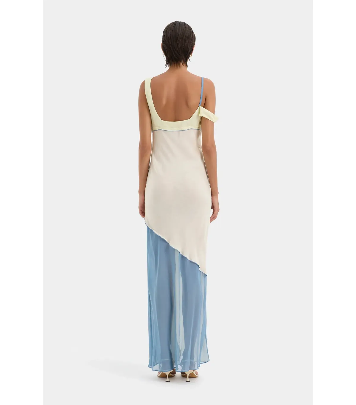 Sir The Label Thames Splice Midi Dress Ecru Multi Size 3 / AU 12 - Image 3