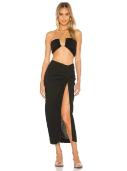 Natalie Rolt Bellini Crop Top and Skirt Set Black Size 2 /AU 10 for rent on The Volte - image 1