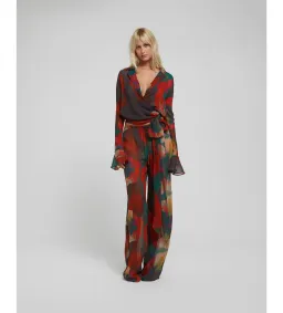Rat & Boa Roma Gemini Blouse Size S & Roma Trousers Set Multi Size M/Au 8 for rent on The Volte - image 1