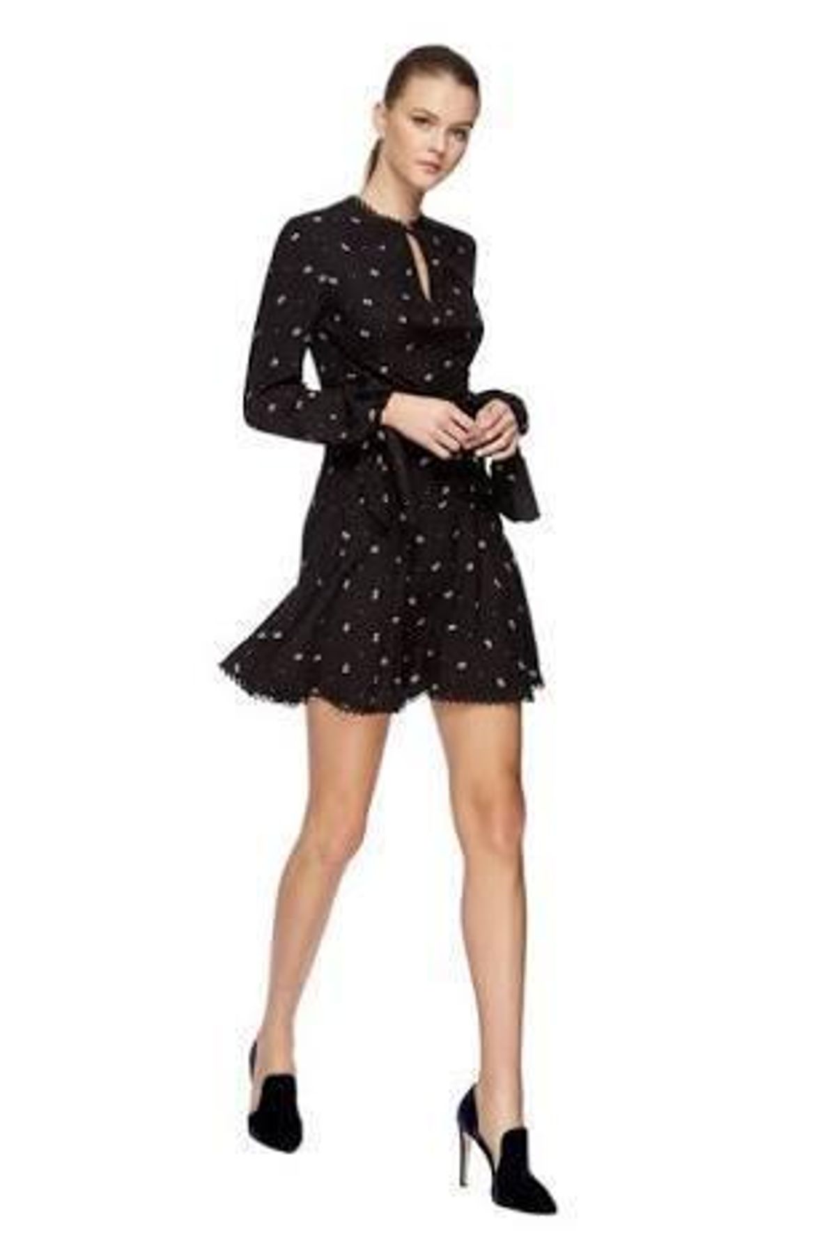 Lover the Label Foulard Mini Dress Black Size 12 - Image 3