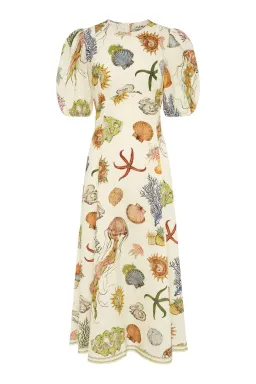 Alemais Sea Midi Dress Cream Size 16 for rent on The Volte - image 5