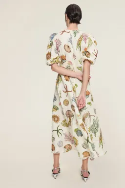 Alemais Sea Midi Dress Cream Size 16 for rent on The Volte - image 3