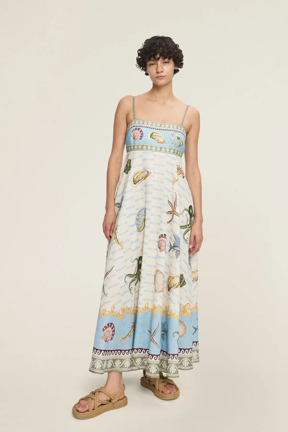 Alemais Bath House Sundress Print Size 16 for rent on The Volte - main image