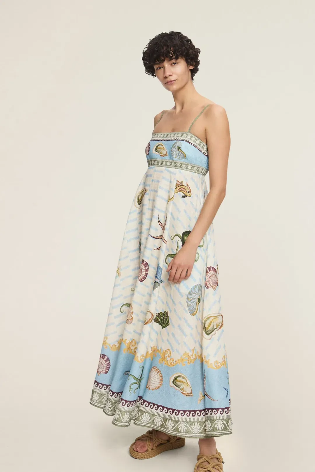Alemais Bath House Sundress Print Size 16 for rent on The Volte - main image
