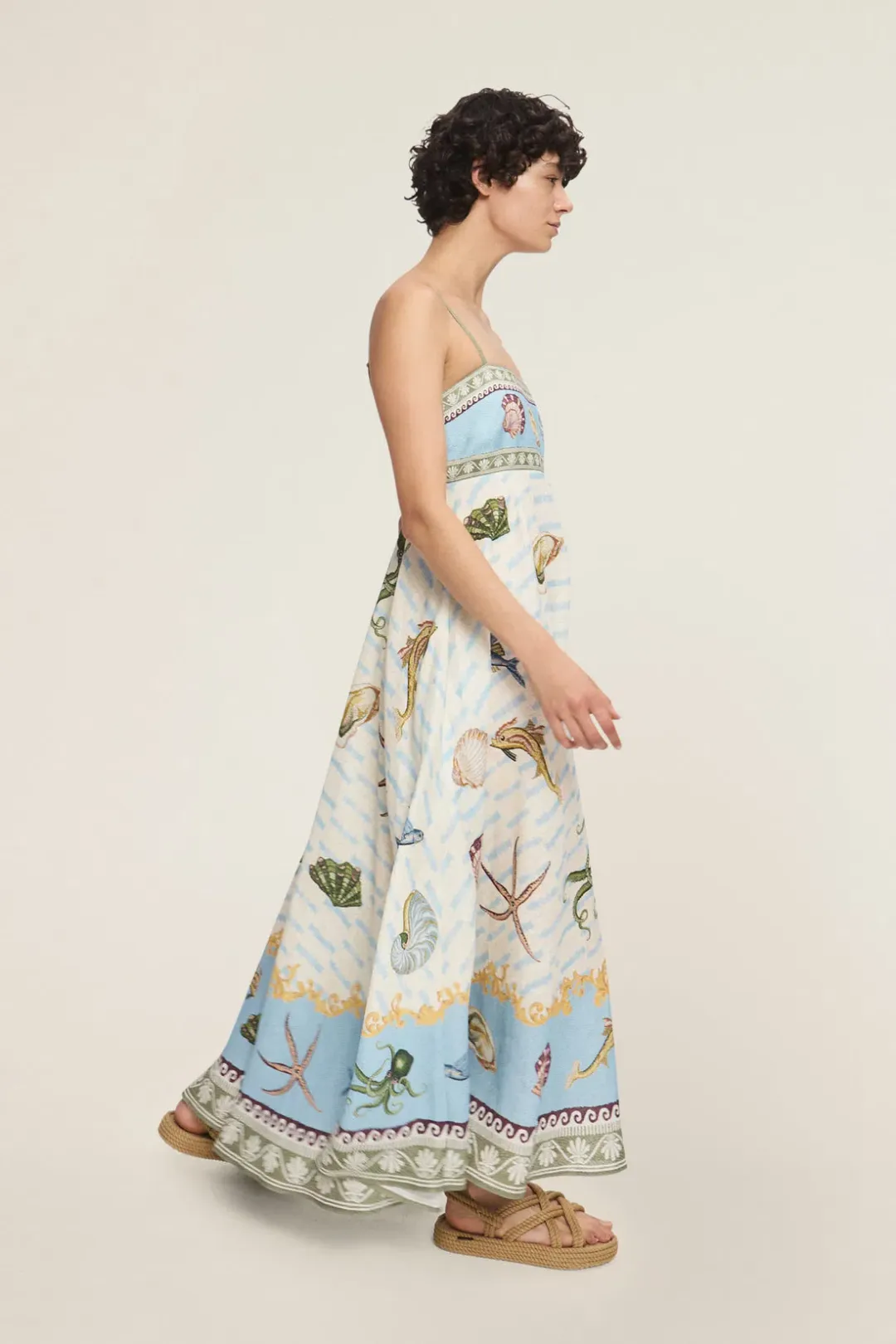 Alemais Bath House Sundress Print Size 16 for rent on The Volte - main image