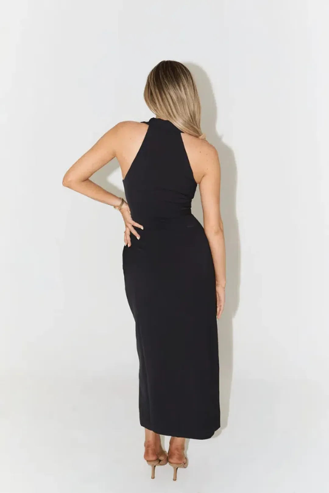 Odd Muse The Ultimate Muse Collar Maxi Dress Black Size 12 for rent on The Volte - main image
