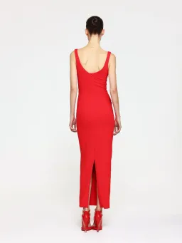 Effie Kats Gable Midi Dress Cherry Red Size 12 for rent on The Volte - image 3