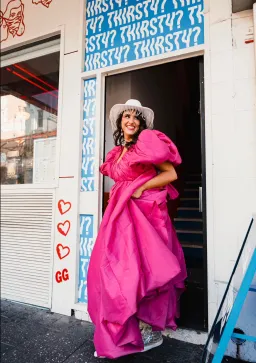 Aje Manifestation Gown Fuchsia Size 14 for rent on The Volte - image 3