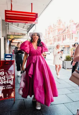 Aje Manifestation Gown Fuchsia Size 14 for rent on The Volte - image 2
