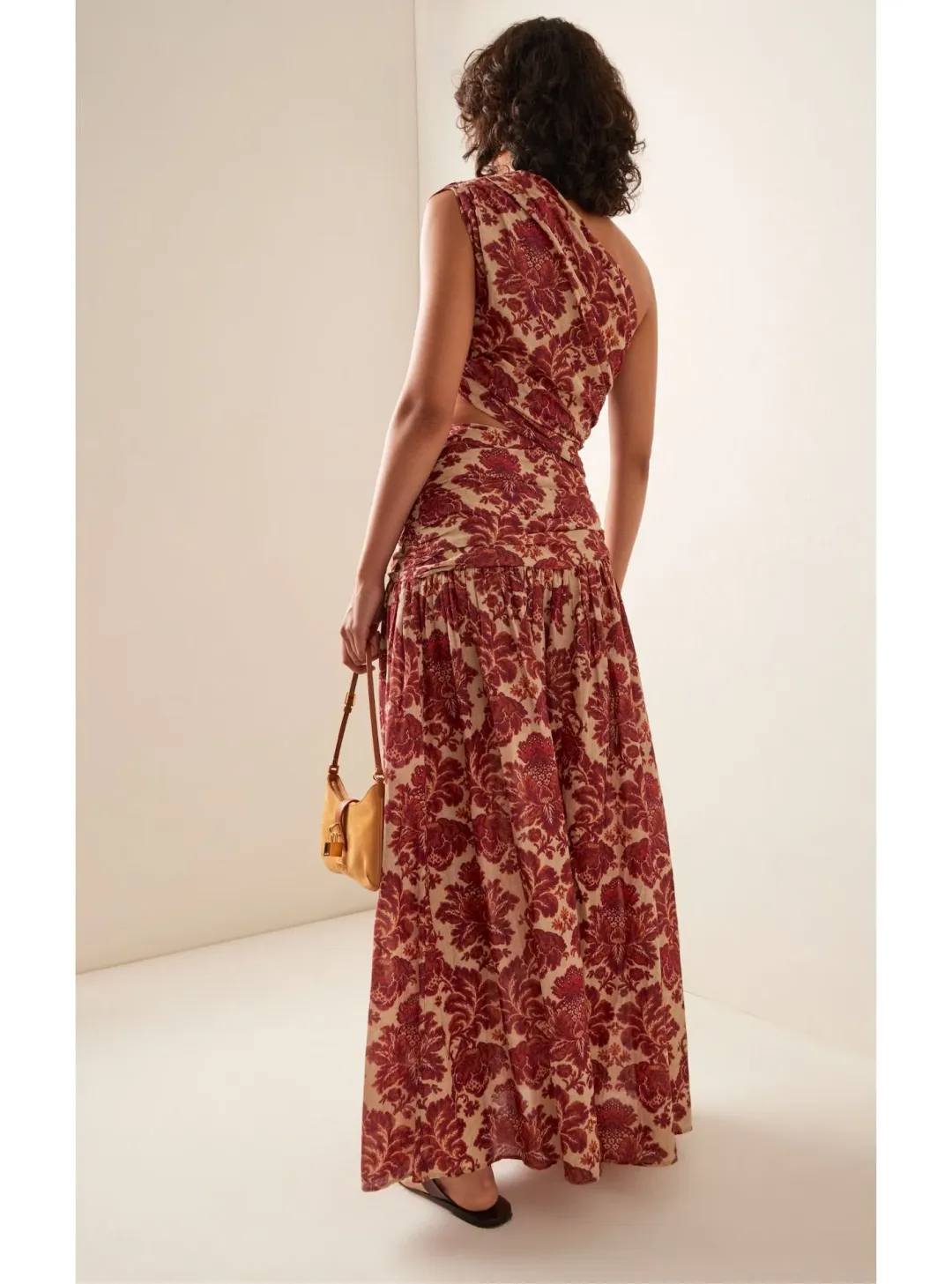 Posse The Label Joslin One Shoulder Dress Crimson Multi Size XS / AU 6 for rent on The Volte - main image