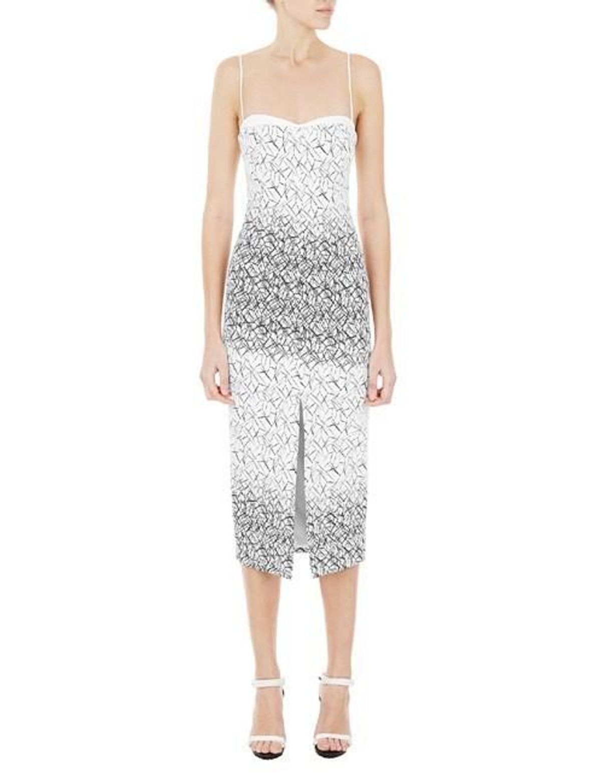 Manning Cartell Pins & Needles Sheath Midi Dress in Black/White Size 10 - Image 1