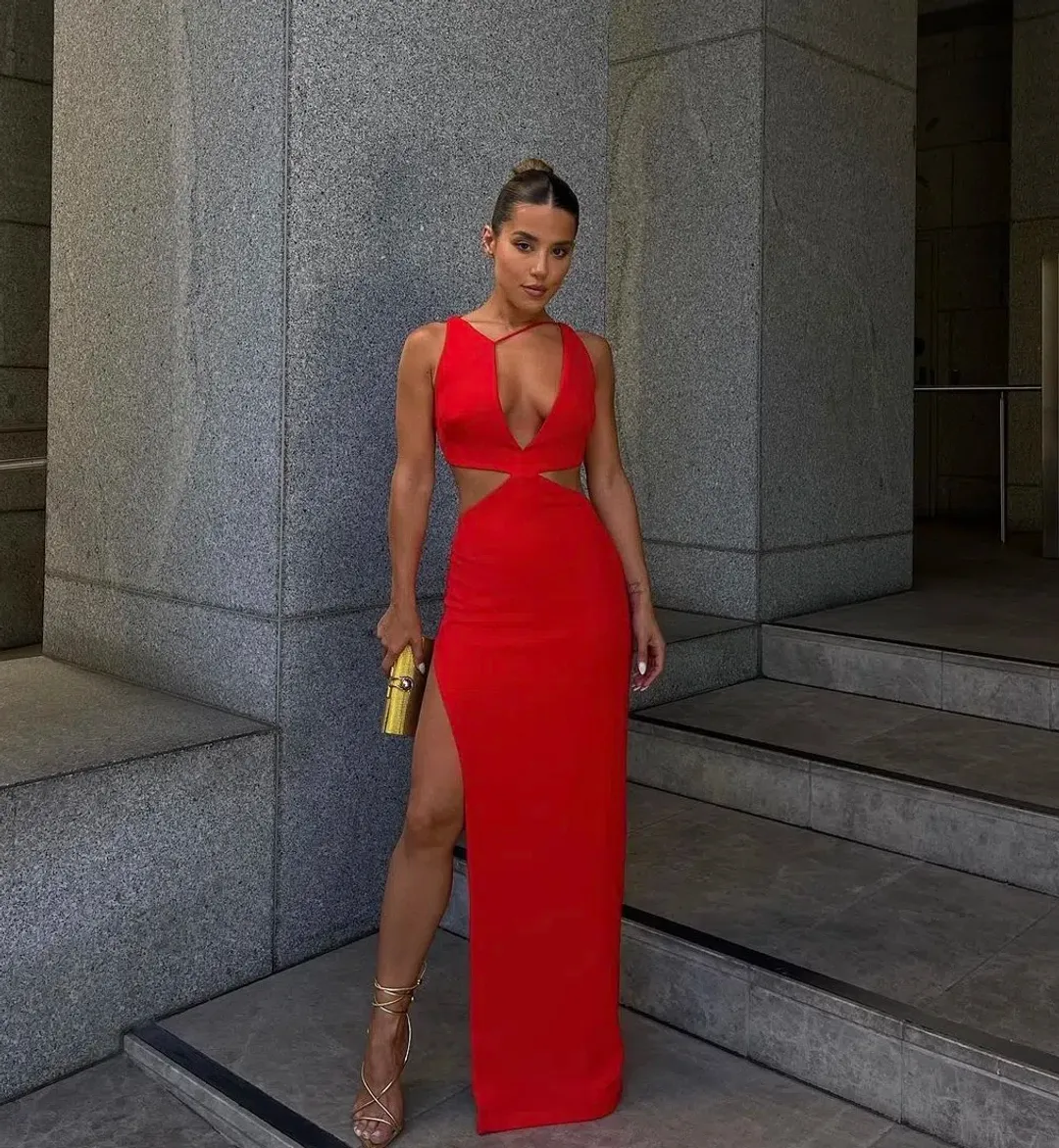Effie Kats Eniko Gown Red Size M / AU 10 for rent on The Volte - main image