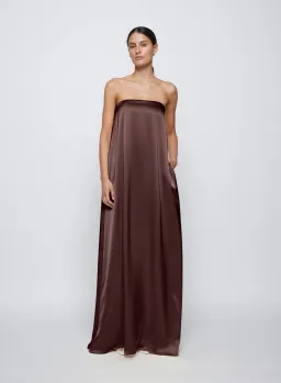 Anna Quan Delfina Dress in Shaved Chocolate Size 14 for rent on The Volte - image 1