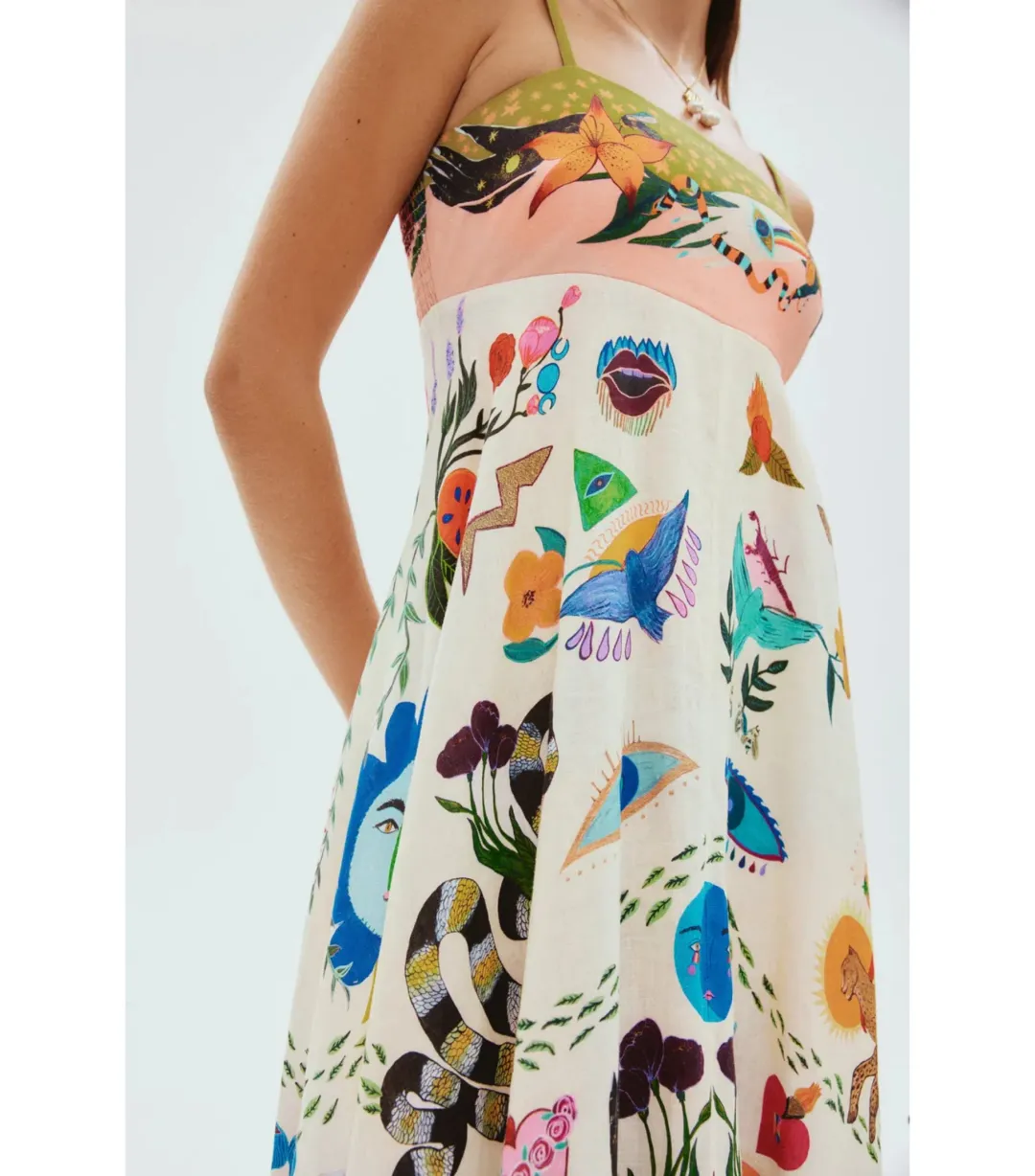 Alemais Evergreen Sundress Multi Size AU 10 for rent on The Volte - main image