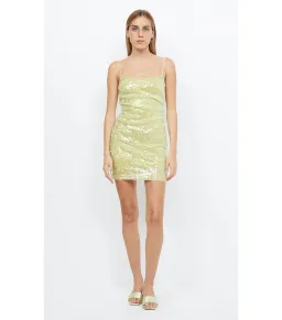 Bec & Bridge Venus Sequin Mini Dress in Citrus Size AU 6 for rent on The Volte - image 1